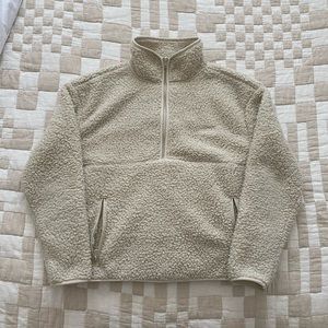 SKIMS - Beige Sherpa Half-Zip